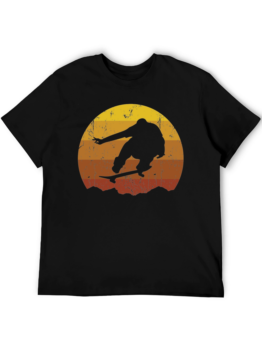 Retro Sunset Skateboarder T-Shirt