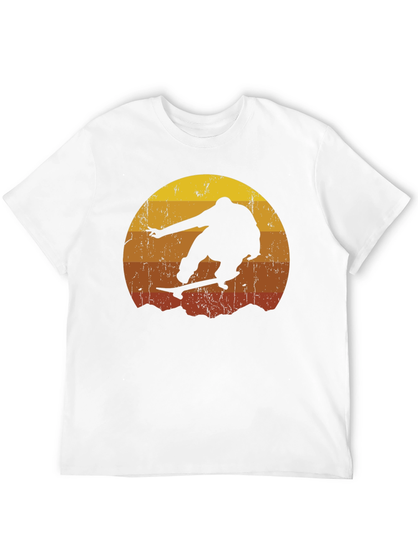 Retro Sunset Skateboarder T-Shirt