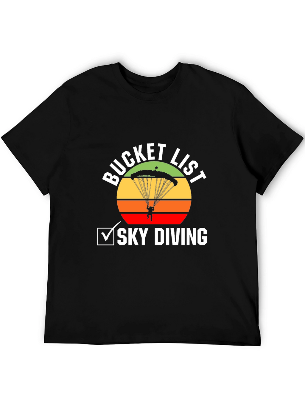 Sky Diving Bucket List Graphic Tee