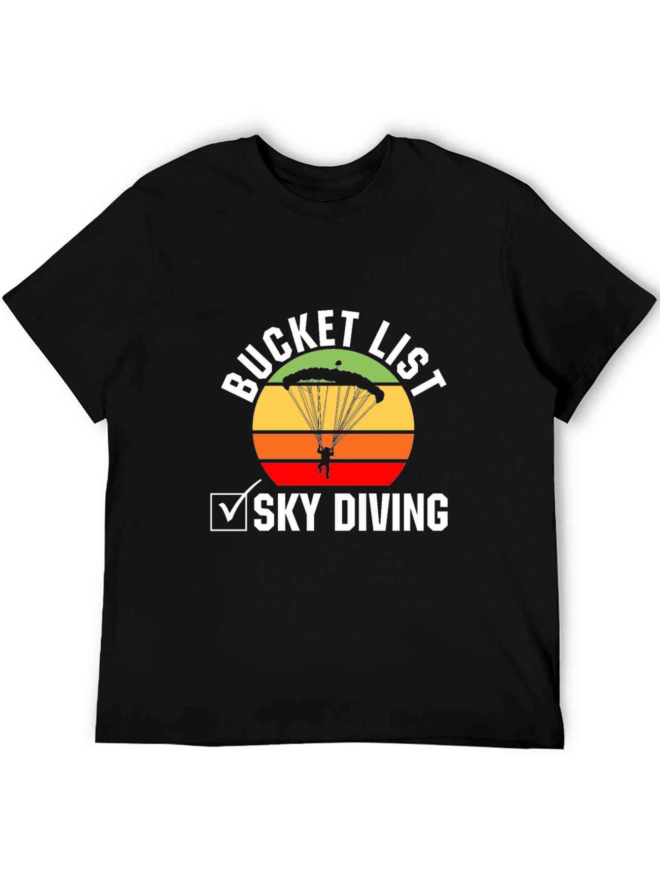 Sky Diving Bucket List Graphic Tee