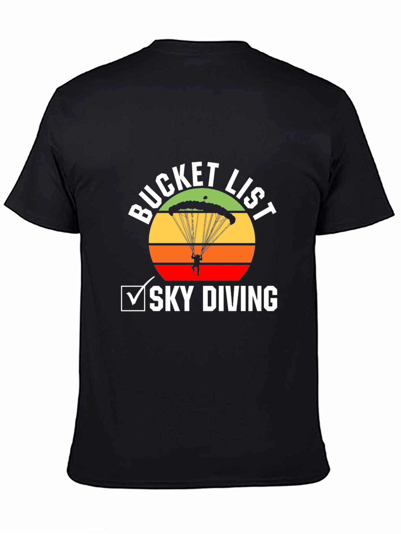 Sky Diving Bucket List Graphic Tee