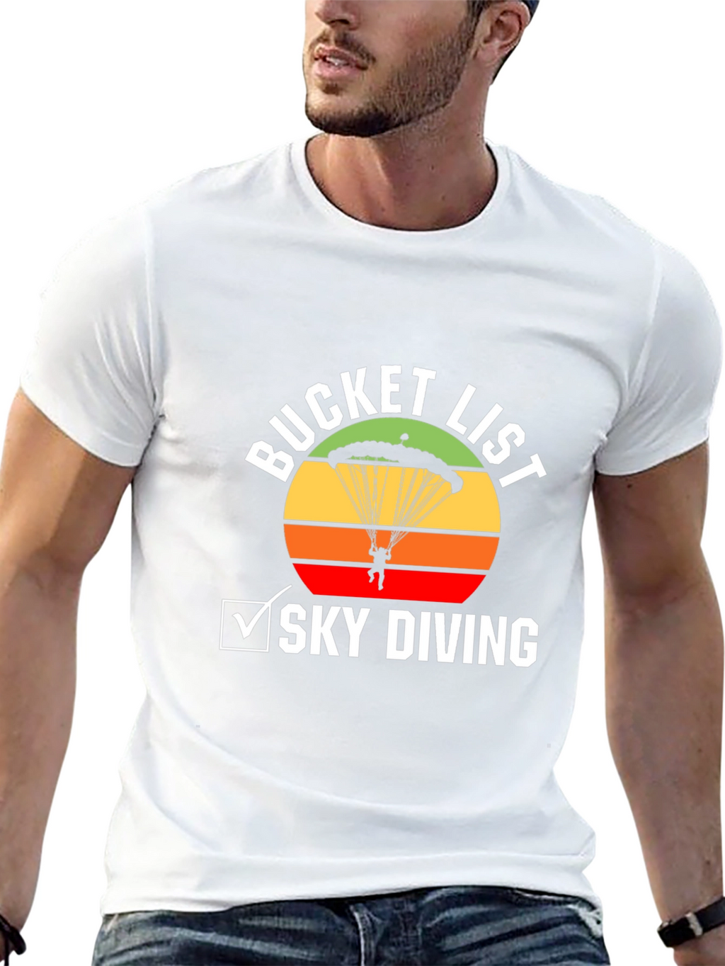 Sky Diving Bucket List Graphic Tee