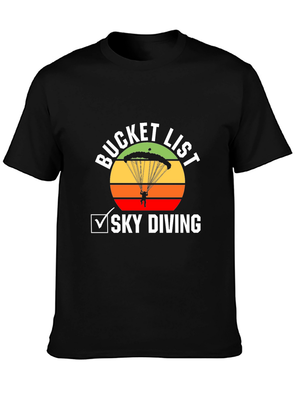 Sky Diving Bucket List Graphic Tee