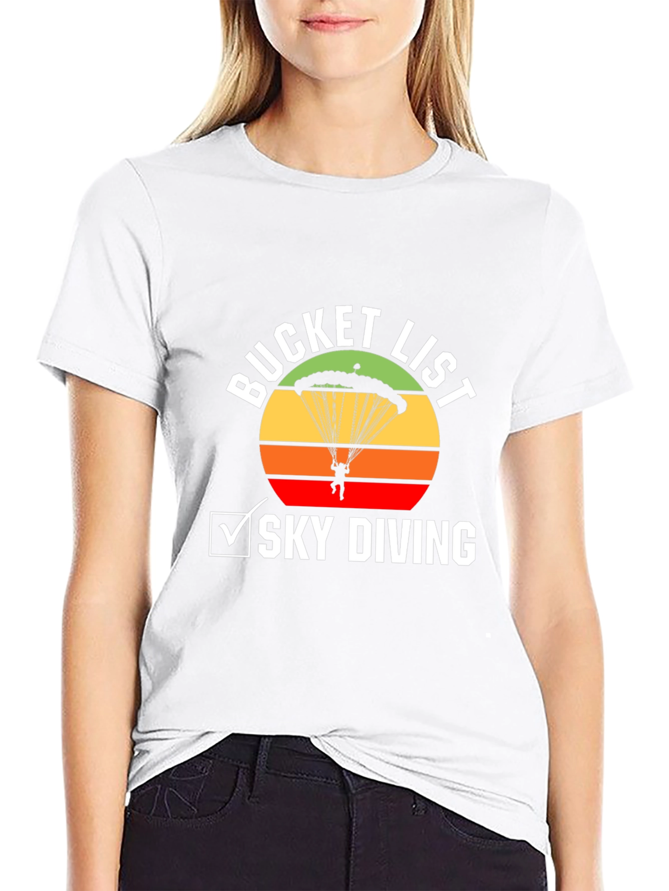 Sky Diving Bucket List Graphic Tee