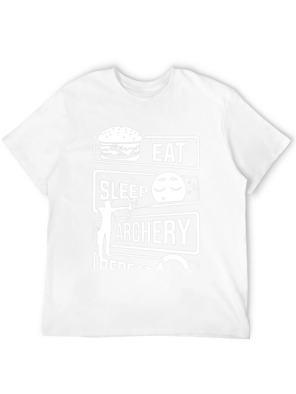 Eat Sleep Archery Repeat Black Graphic Tee