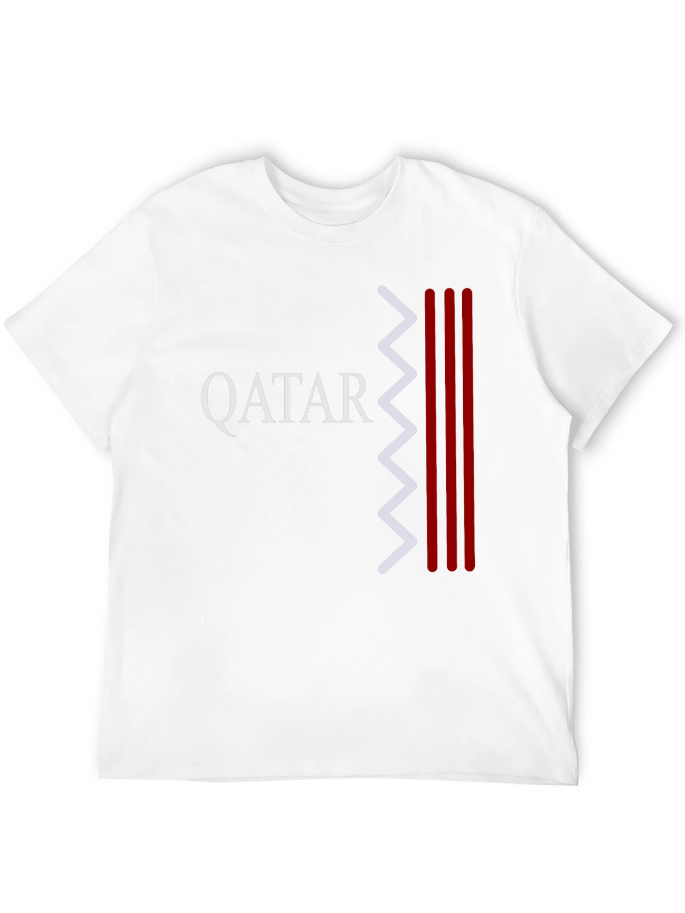 Qatar Pride Graphic Tee - Black Crew Neck T-Shirt