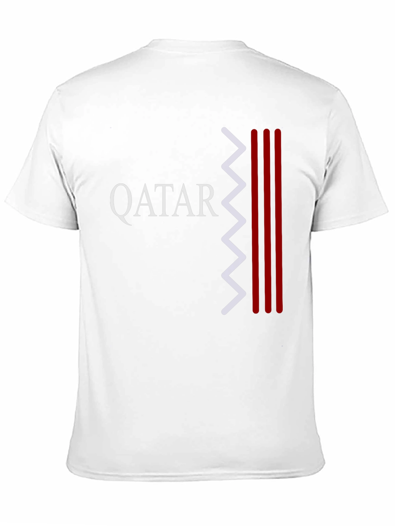 Qatar Pride Graphic Tee - Black Crew Neck T-Shirt