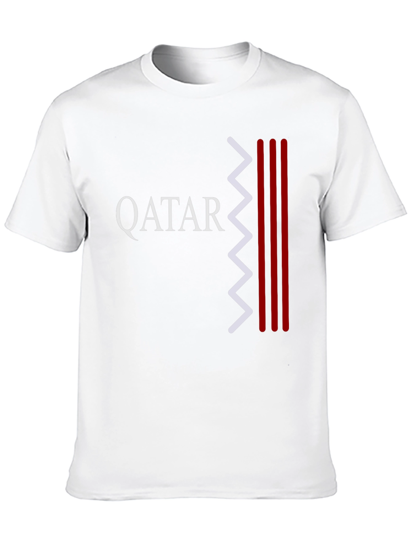 Qatar Pride Graphic Tee - Black Crew Neck T-Shirt