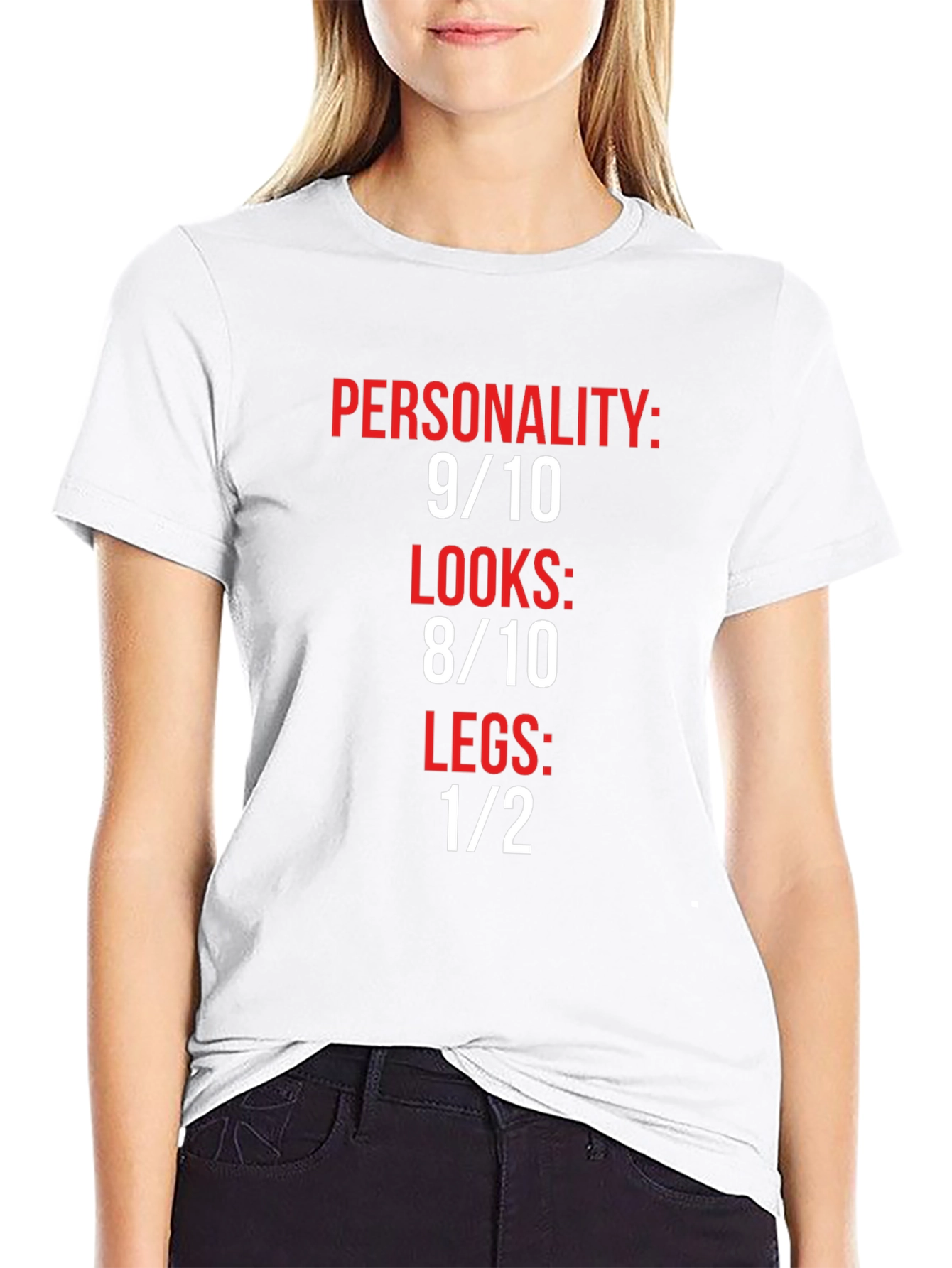 Humorous Graphic Tee: Personality Looks Legs