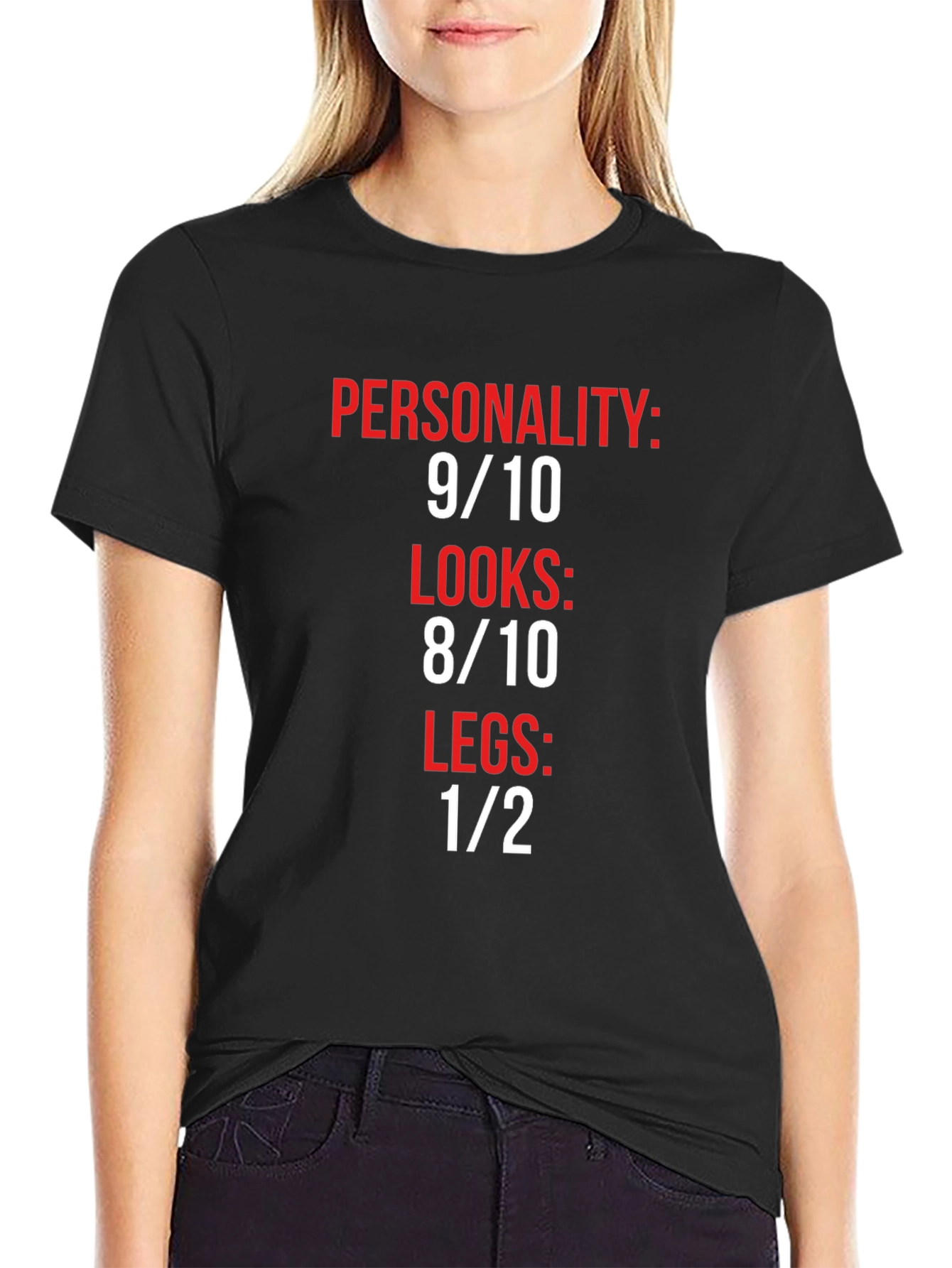 Humorous Graphic Tee: Personality Looks Legs