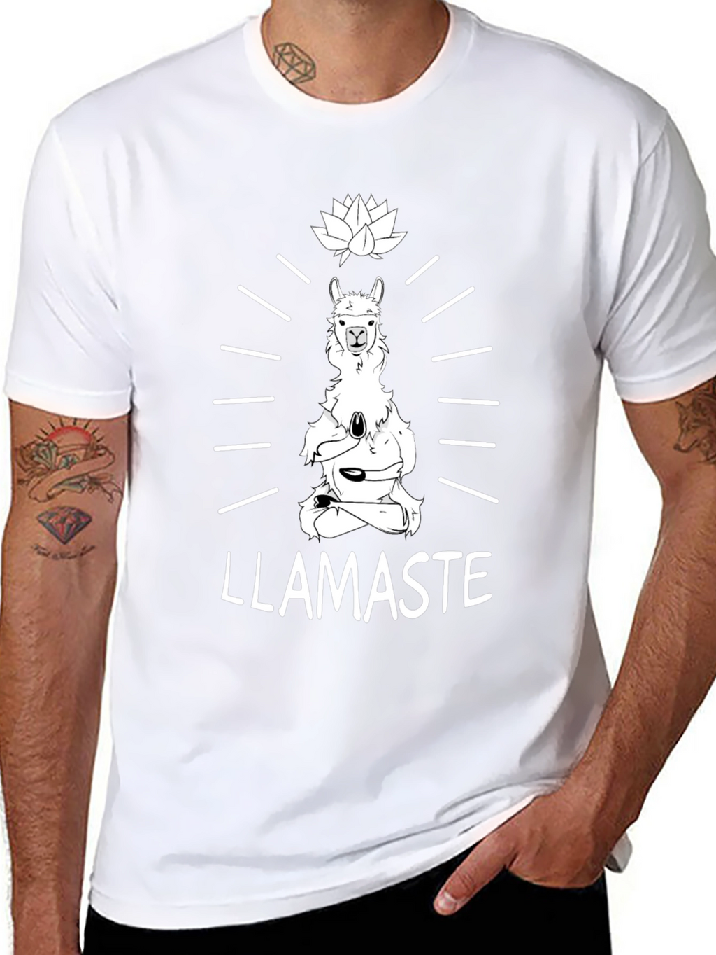 Llamaste Yoga T-Shirt - Meditating Llama Tee