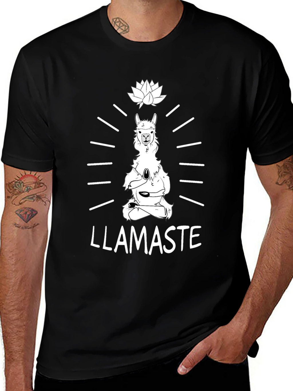 Llamaste Yoga T-Shirt - Meditating Llama Tee