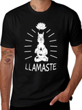 Llamaste Yoga T-Shirt - Meditating Llama Tee