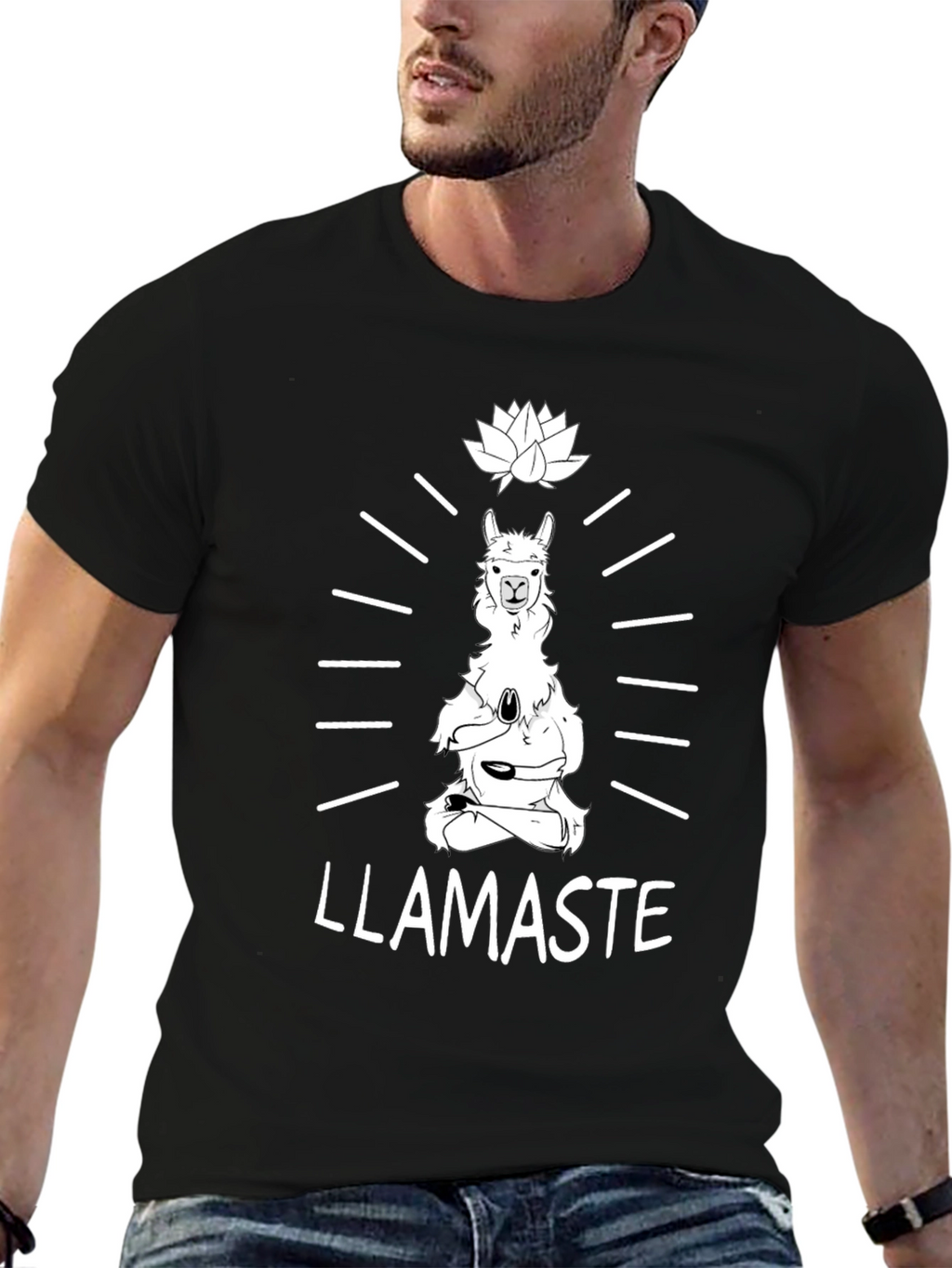 Llamaste Yoga T-Shirt - Meditating Llama Tee