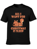 Sleepy Squirrel Christmas T-Shirt