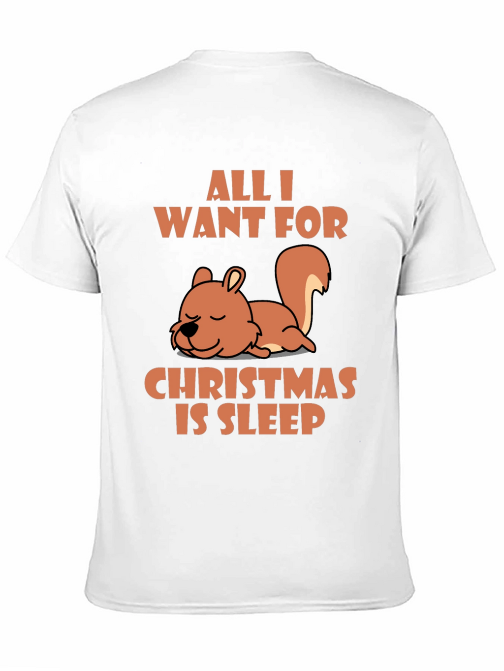 Sleepy Squirrel Christmas T-Shirt
