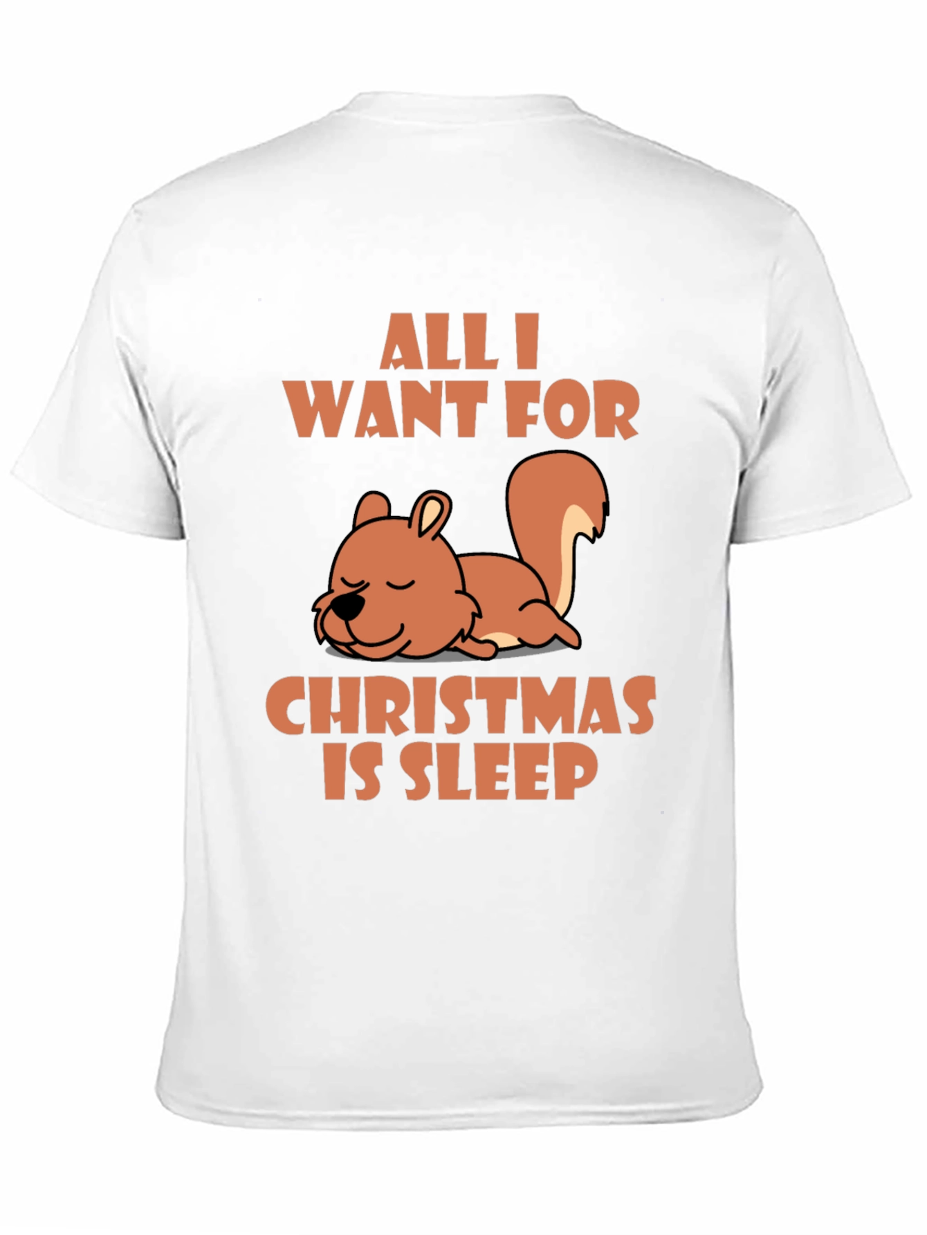 Sleepy Squirrel Christmas T-Shirt