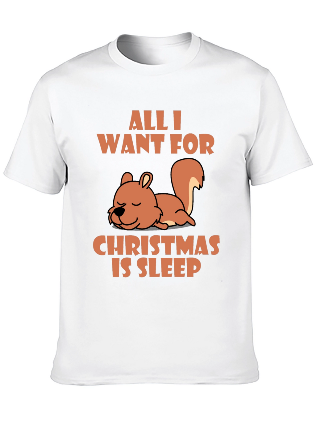 Sleepy Squirrel Christmas T-Shirt