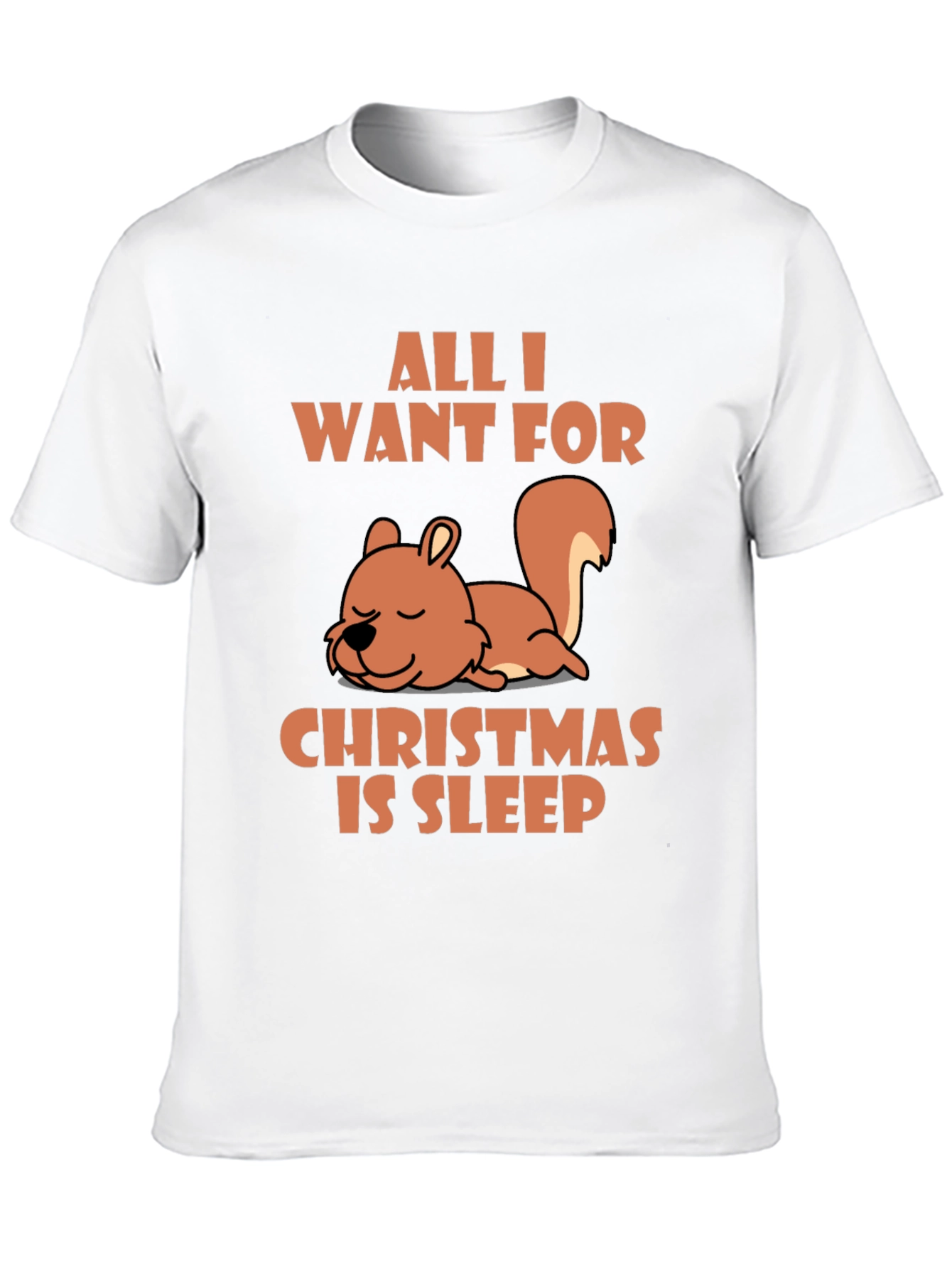 Sleepy Squirrel Christmas T-Shirt