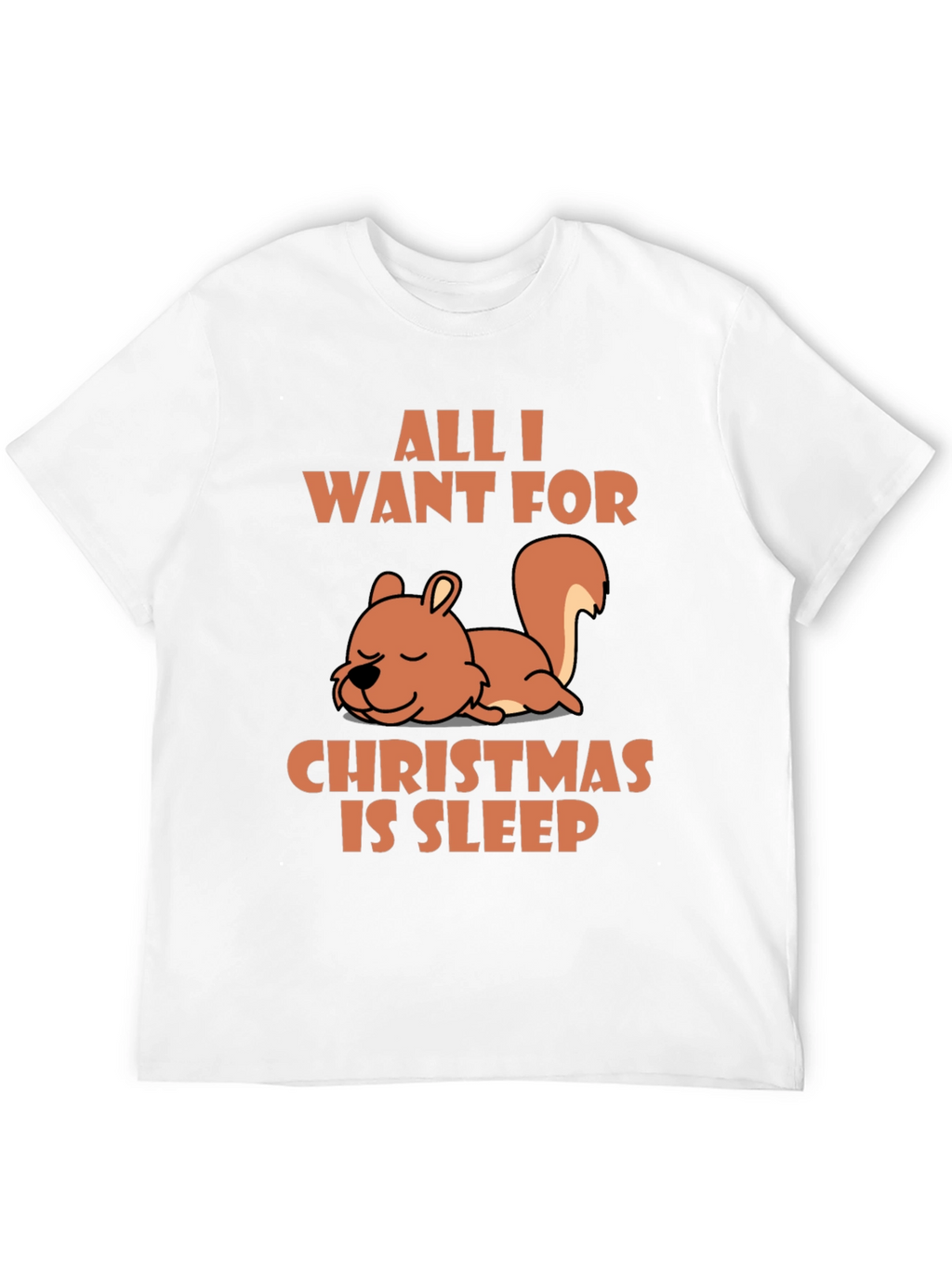 Sleepy Squirrel Christmas T-Shirt