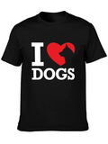 I Heart Dogs Black T-Shirt for Dog Lovers