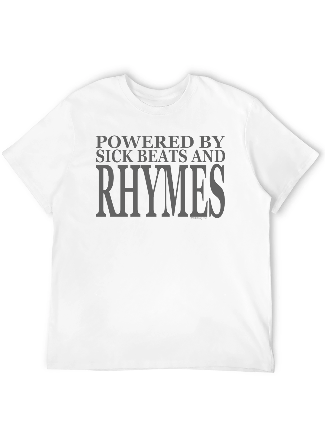Powered By Sick Beats And Rhymes Black T-Shirt