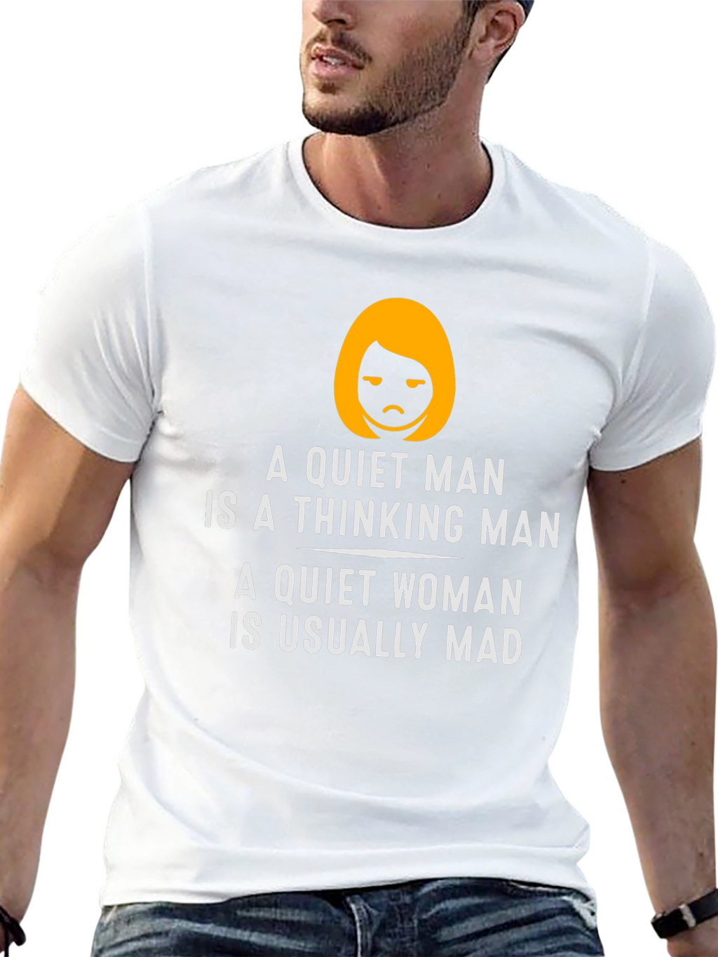 Funny Quiet Man/Woman Graphic T-Shirt