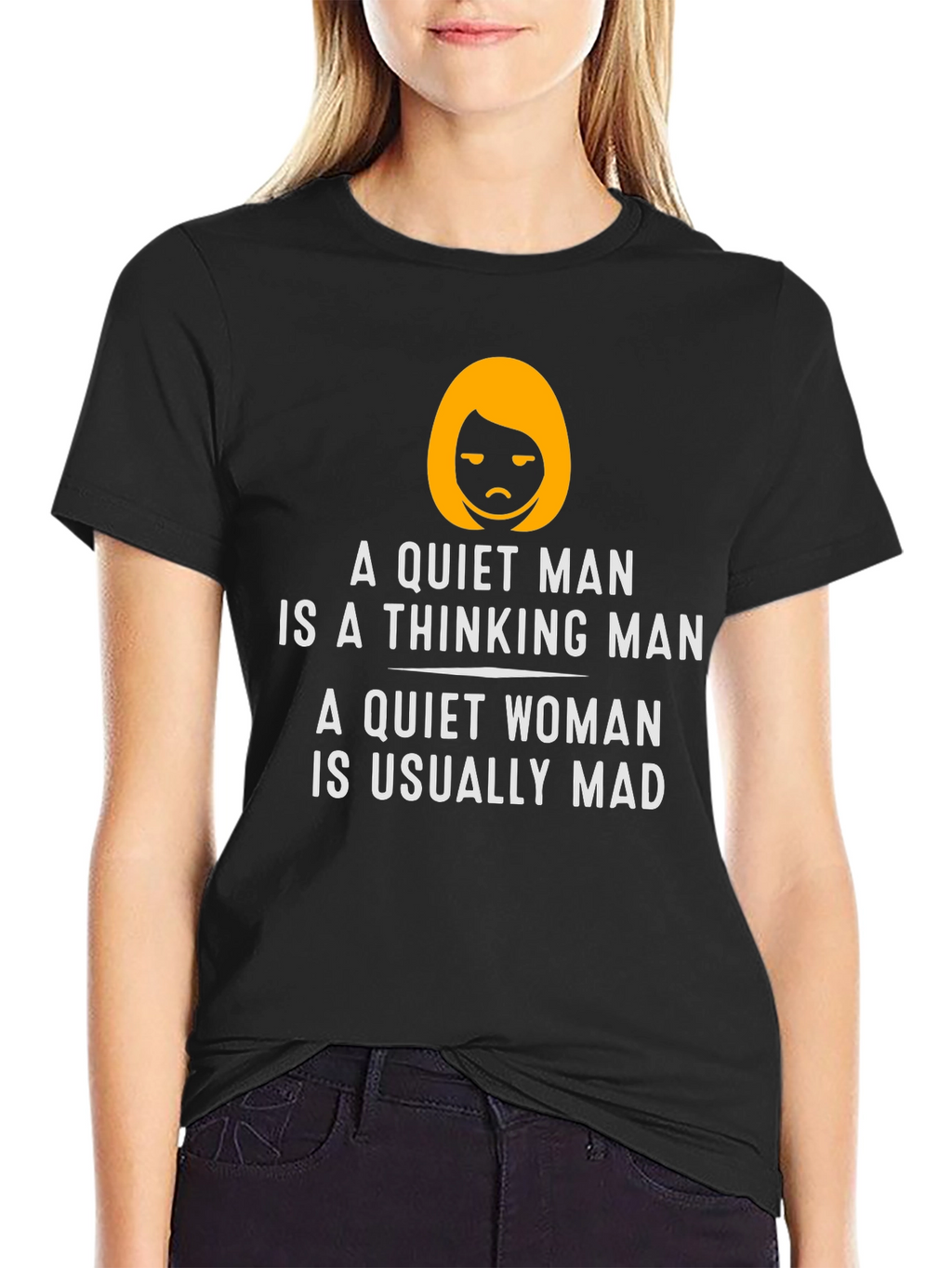Funny Quiet Man/Woman Graphic T-Shirt