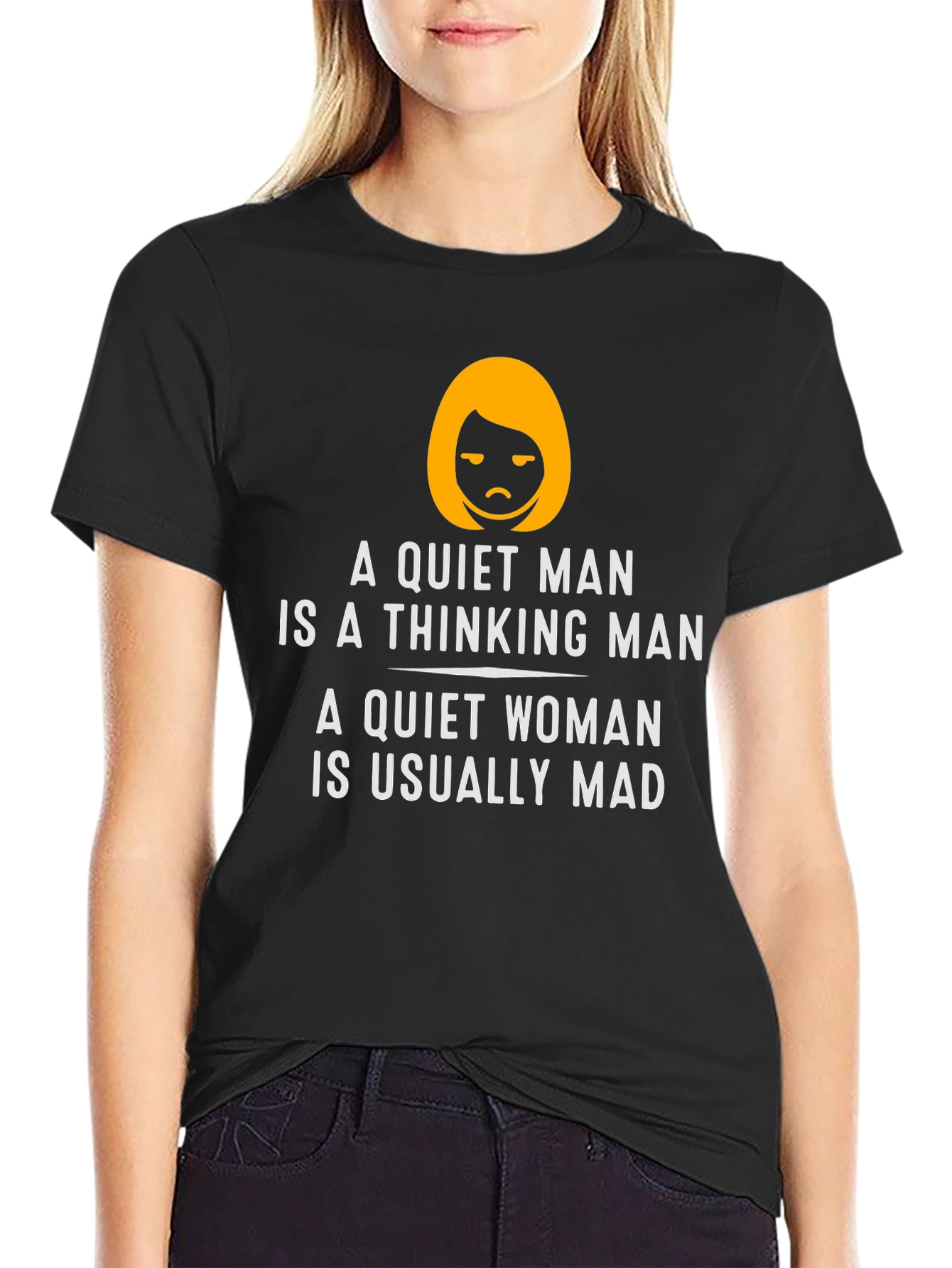 Funny Quiet Man/Woman Graphic T-Shirt