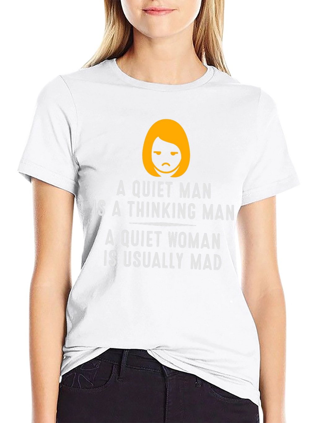Funny Quiet Man/Woman Graphic T-Shirt
