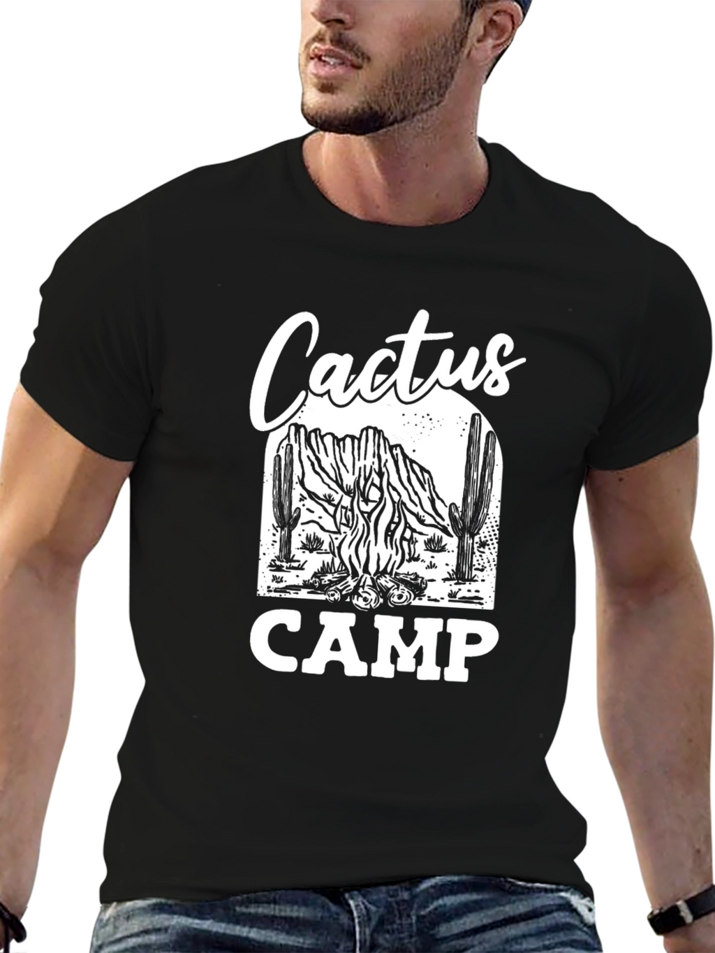 Cactus Camp Graphic Tee - Desert Adventure Style