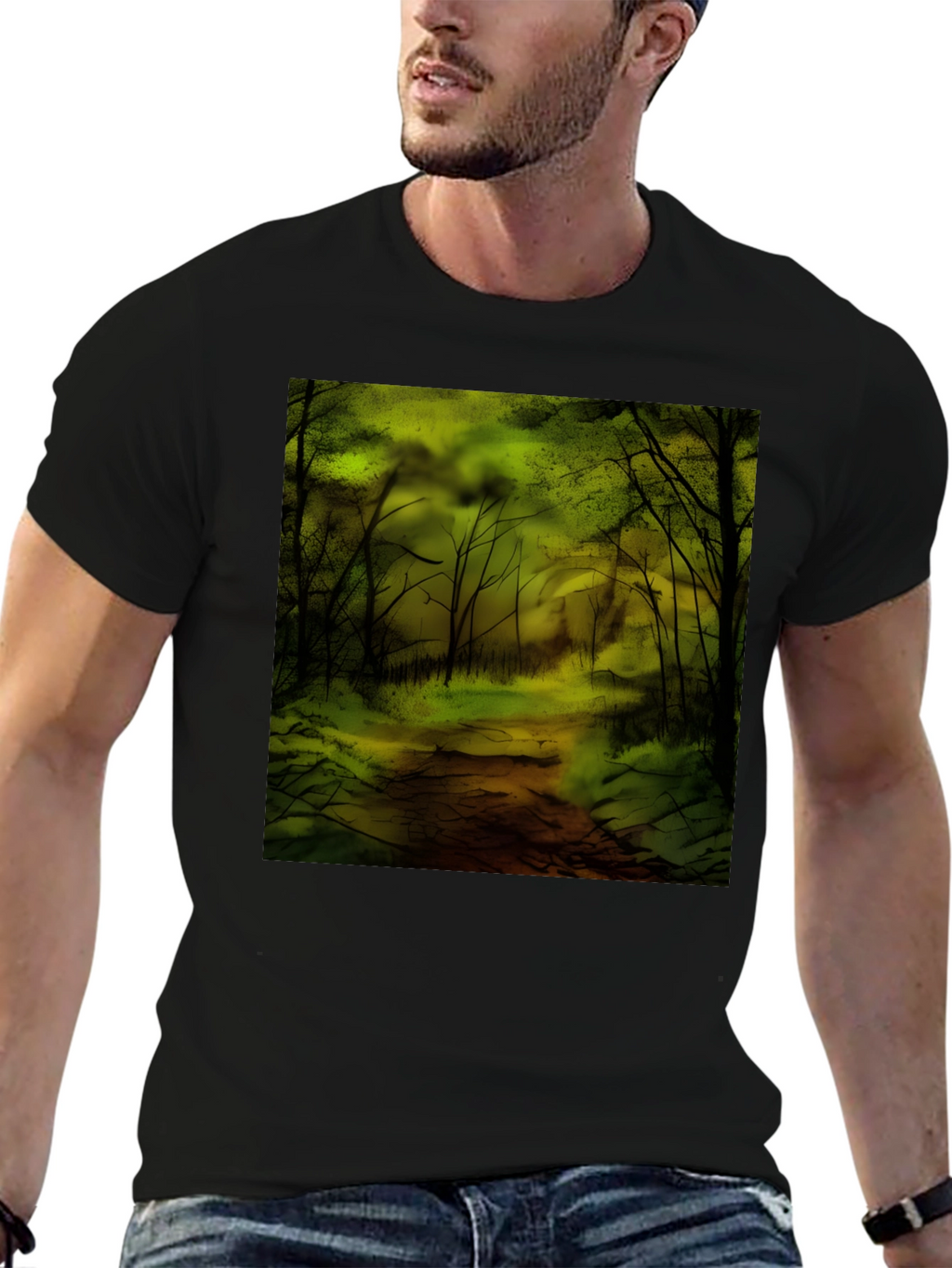 Forest Graphic T-Shirt - Black