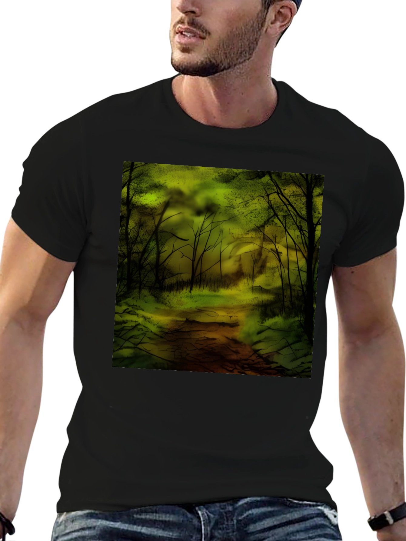 Forest Graphic T-Shirt - Black