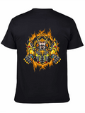 Warrior King Graphic Tee - Black Cotton Blend