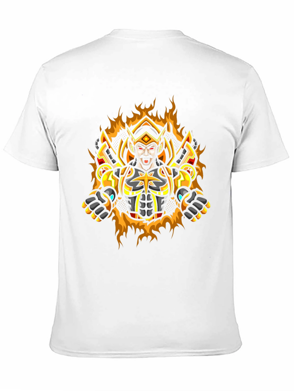 Warrior King Graphic Tee - Black Cotton Blend