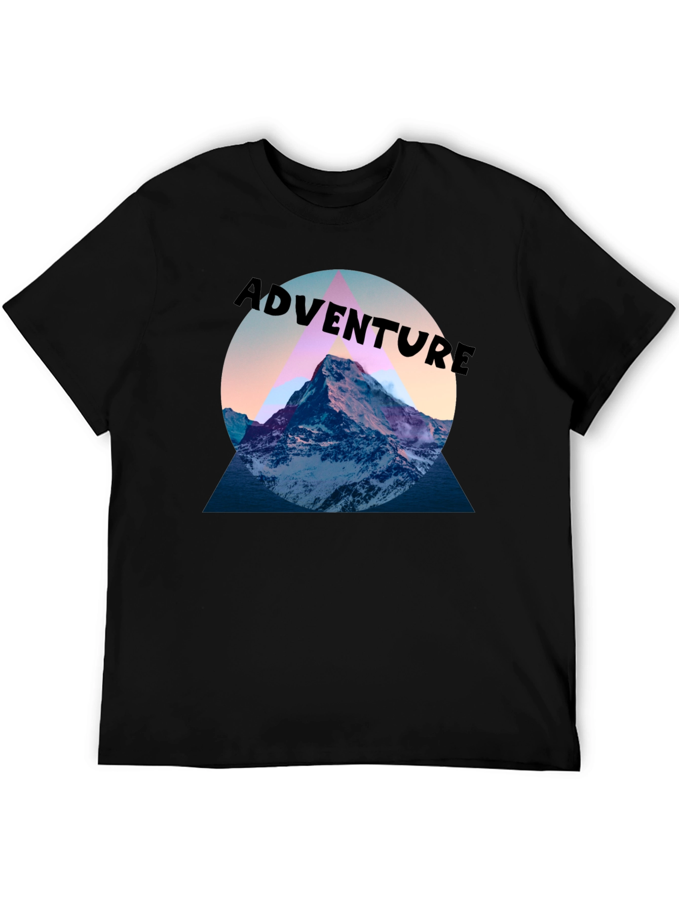 Adventure Mountain Graphic Tee - Black