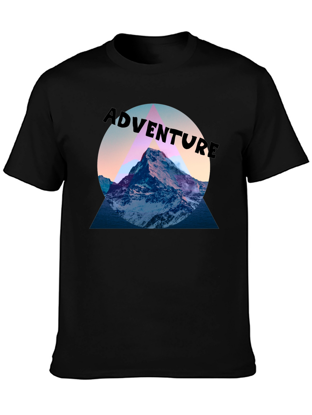 Adventure Mountain Graphic Tee - Black