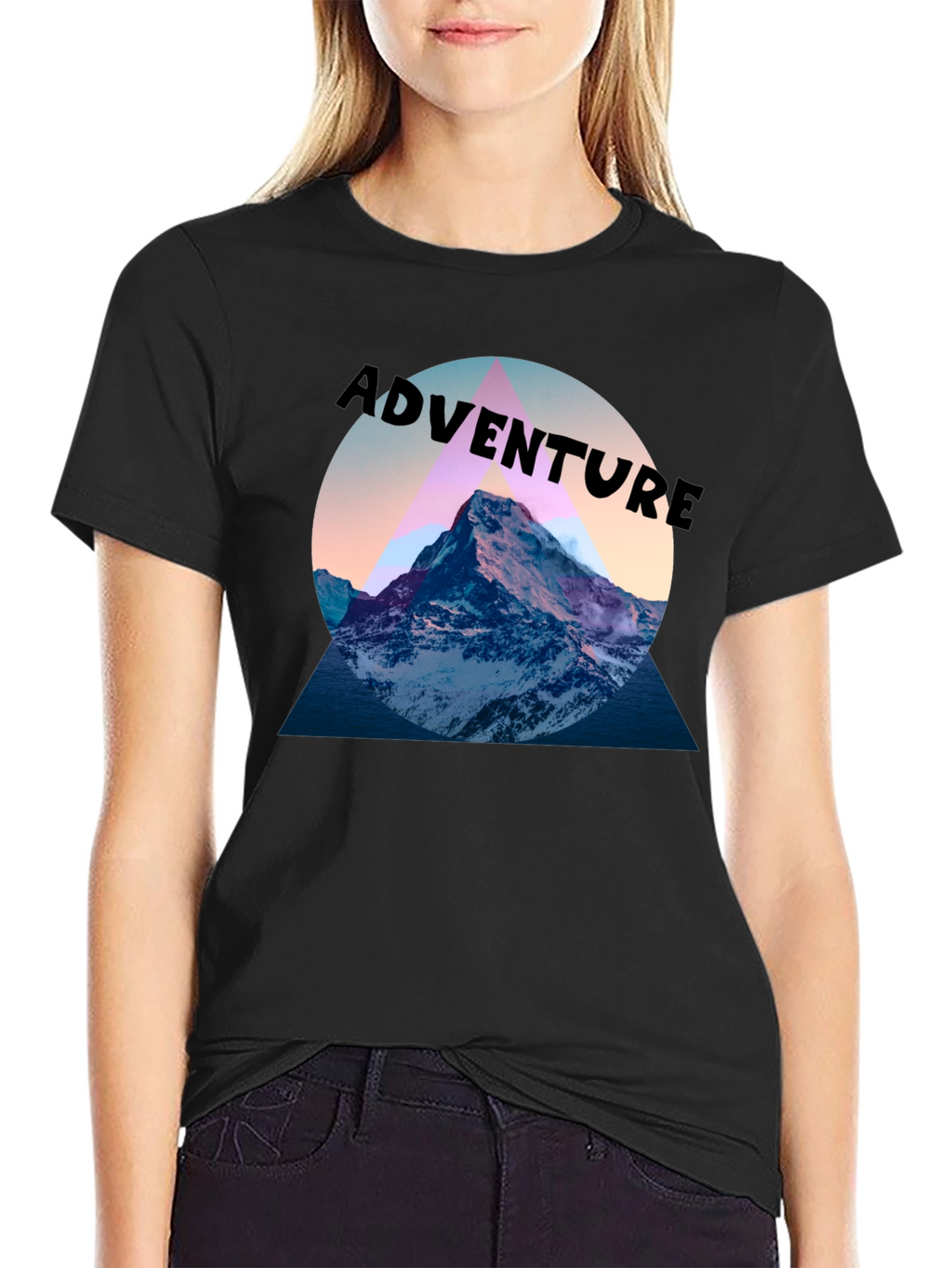 Adventure Mountain Graphic Tee - Black