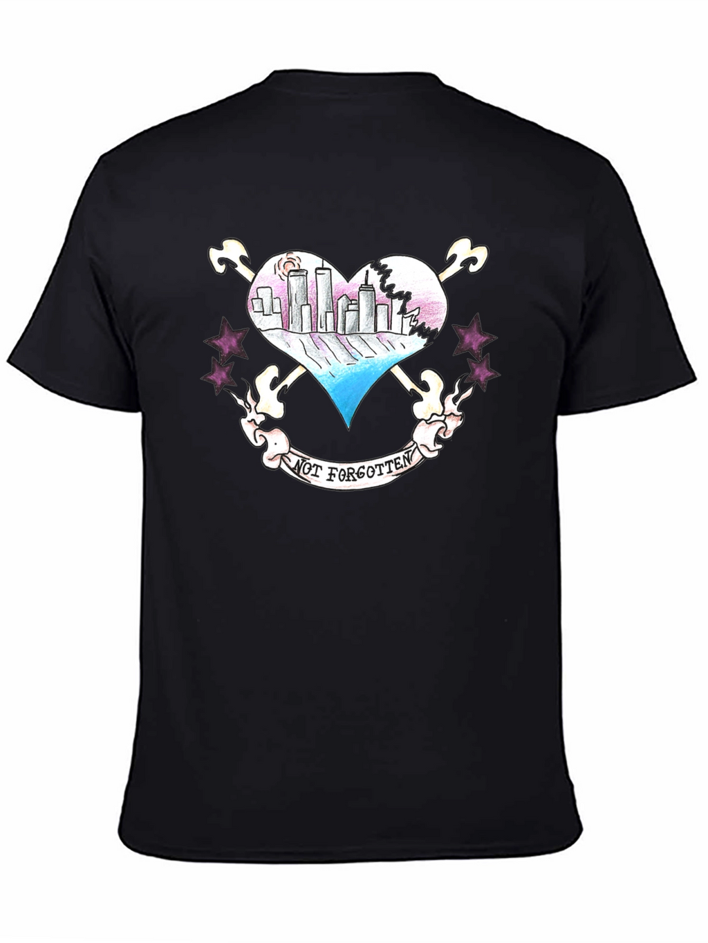 Twin Towers Heart Tattoo T-Shirt