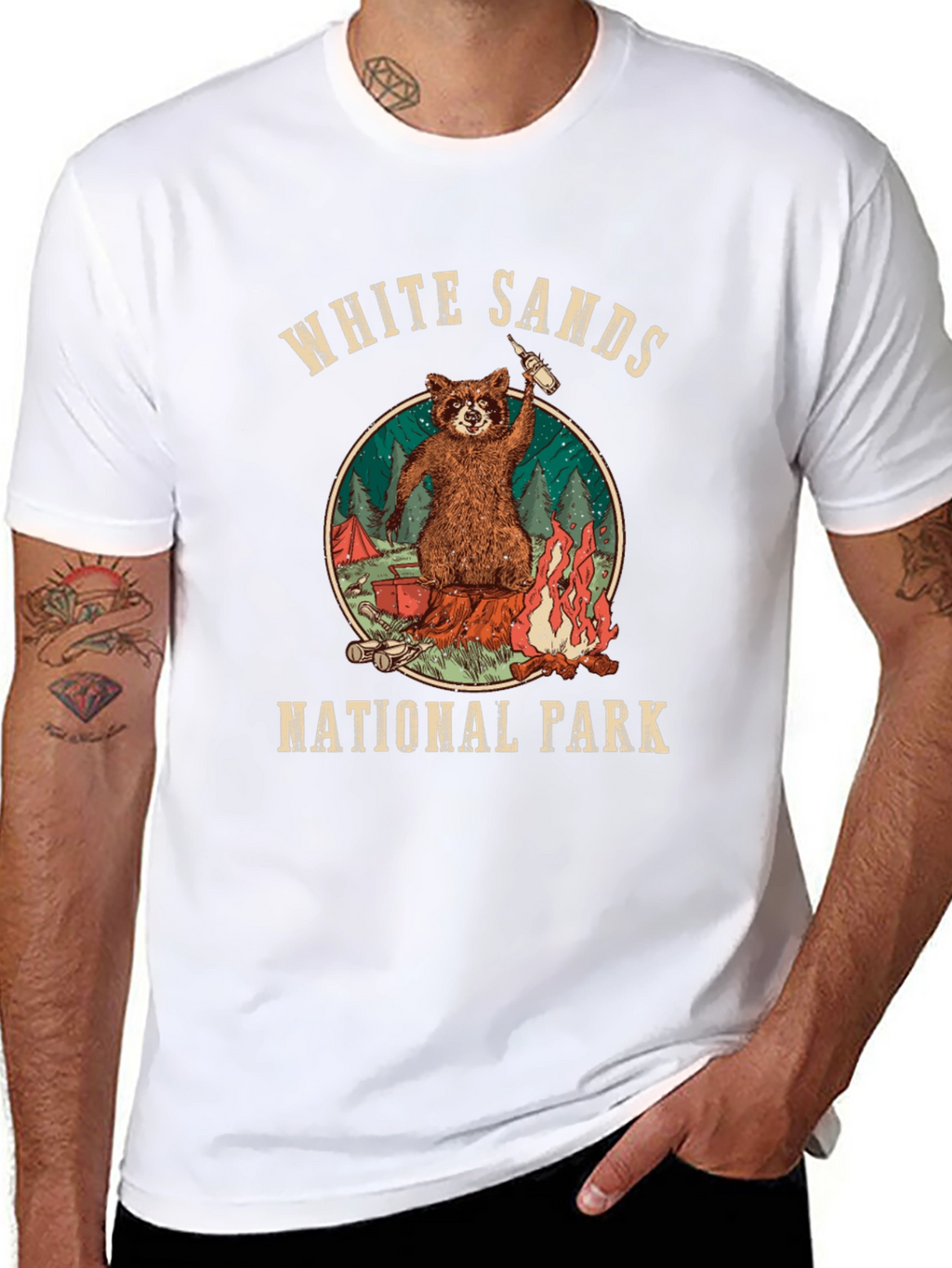White Sands National Park Raccoon T-Shirt