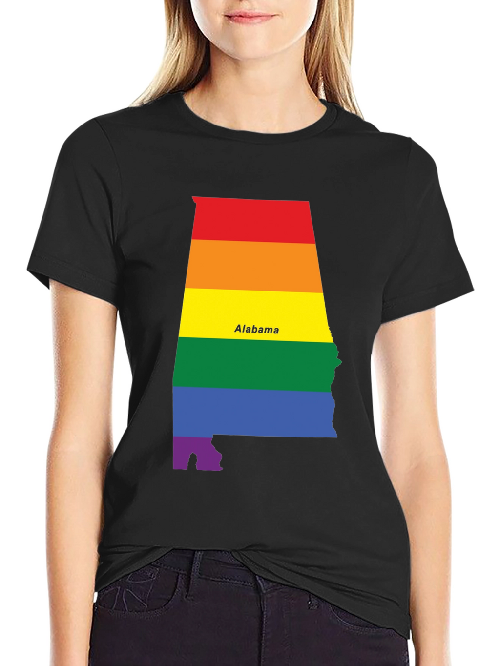 Alabama Pride T-Shirt - Rainbow State Pride