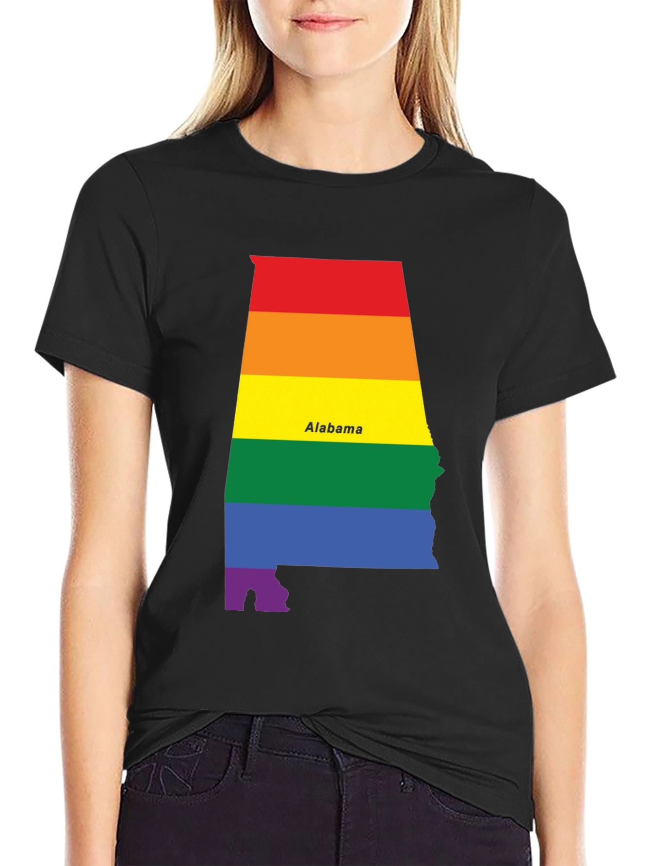Alabama Pride T-Shirt - Rainbow State Pride