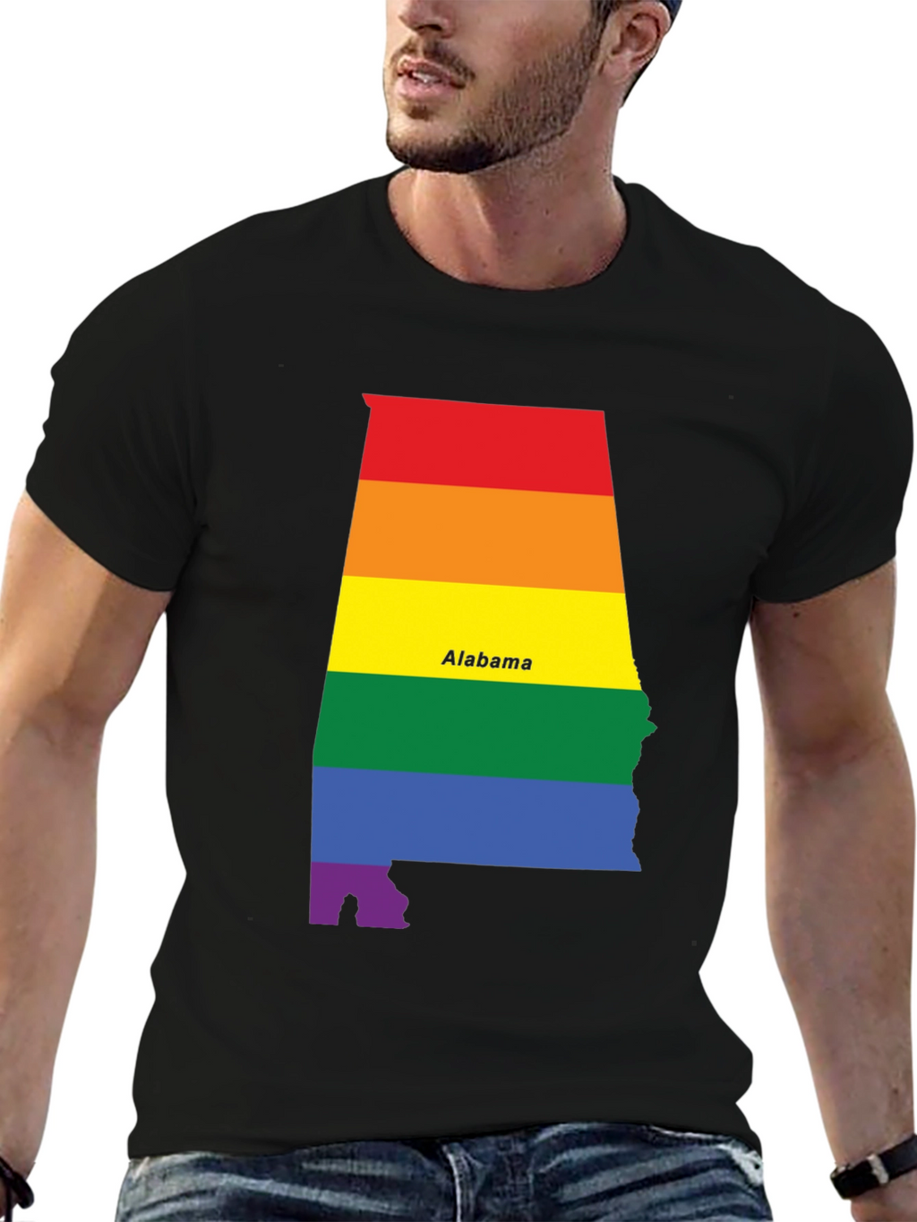 Alabama Pride T-Shirt - Rainbow State Pride