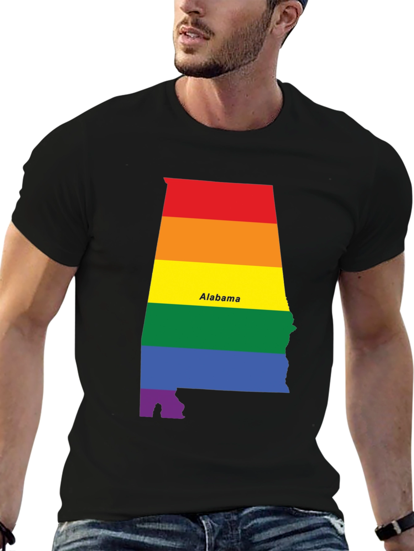 Alabama Pride T-Shirt - Rainbow State Pride
