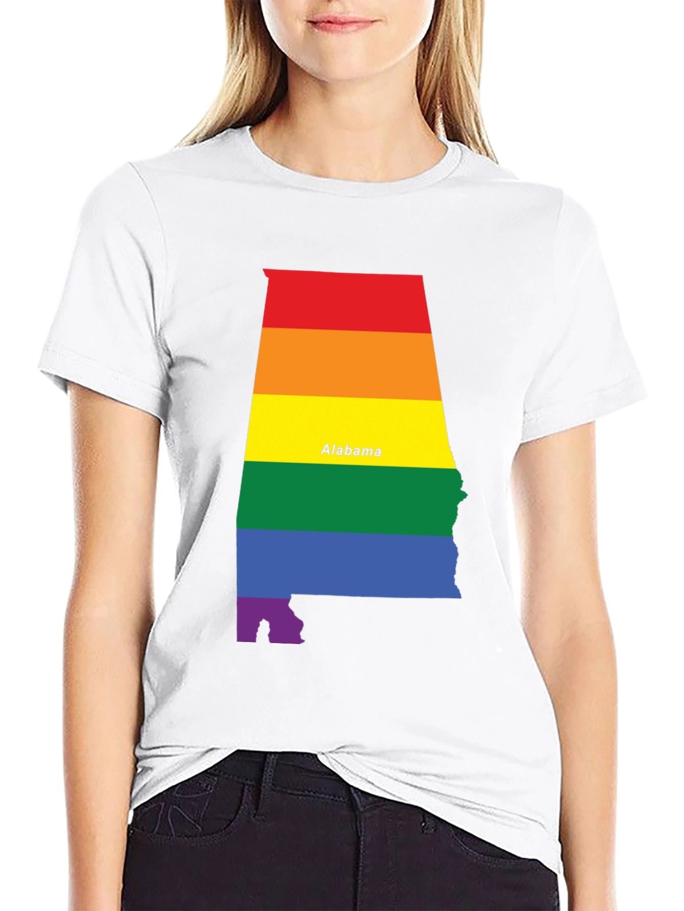 Alabama Pride T-Shirt - Rainbow State Pride