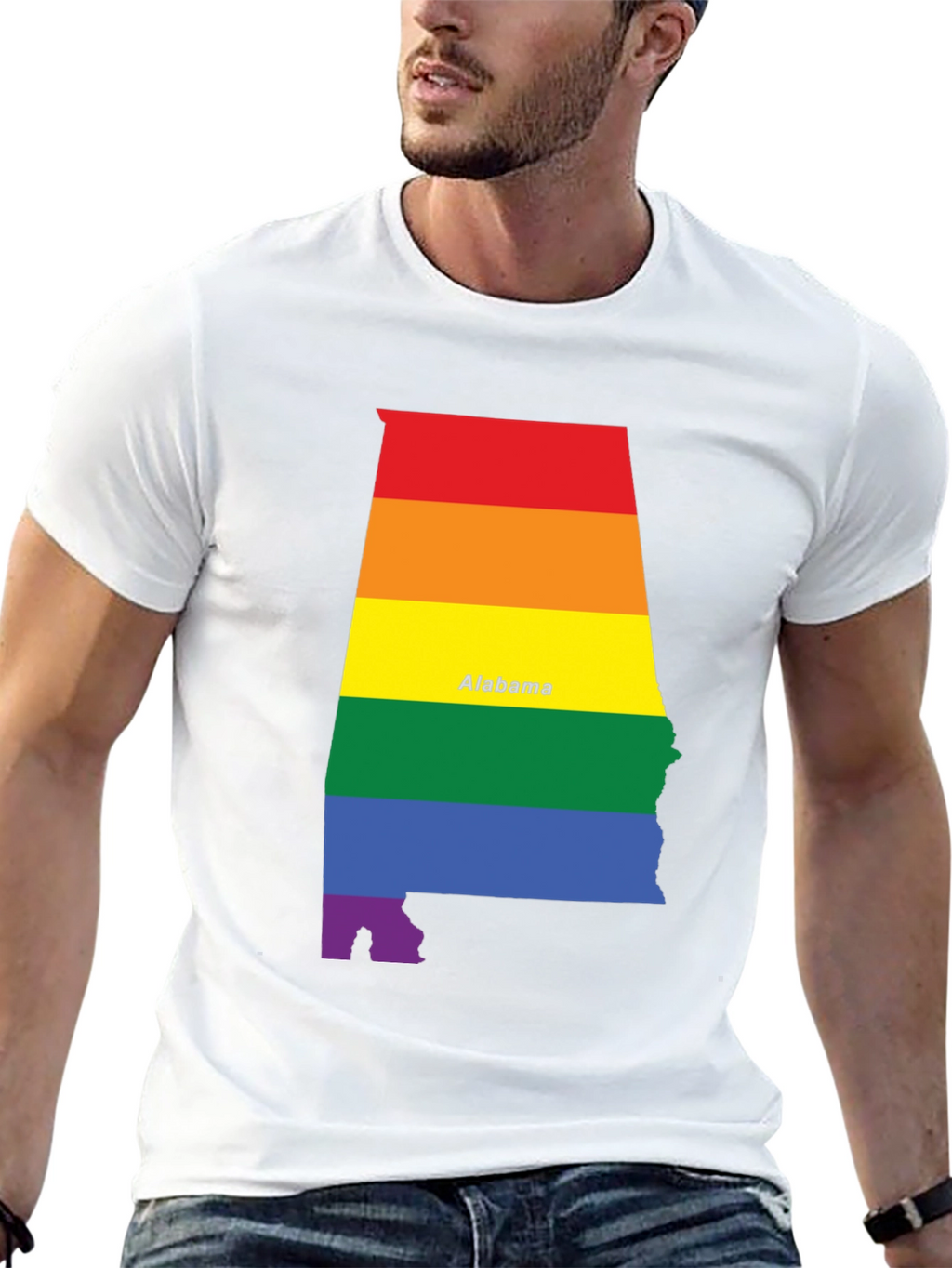 Alabama Pride T-Shirt - Rainbow State Pride
