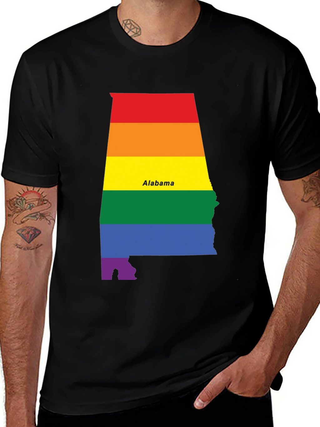Alabama Pride T-Shirt - Rainbow State Pride