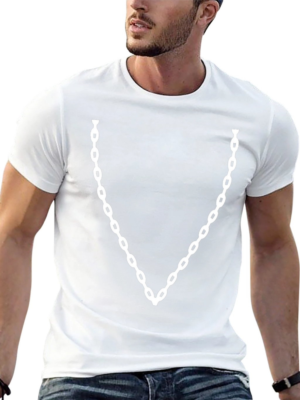 Chain Graphic Black T-Shirt - Cool Fashion Tee