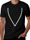 Chain Graphic Black T-Shirt - Cool Fashion Tee