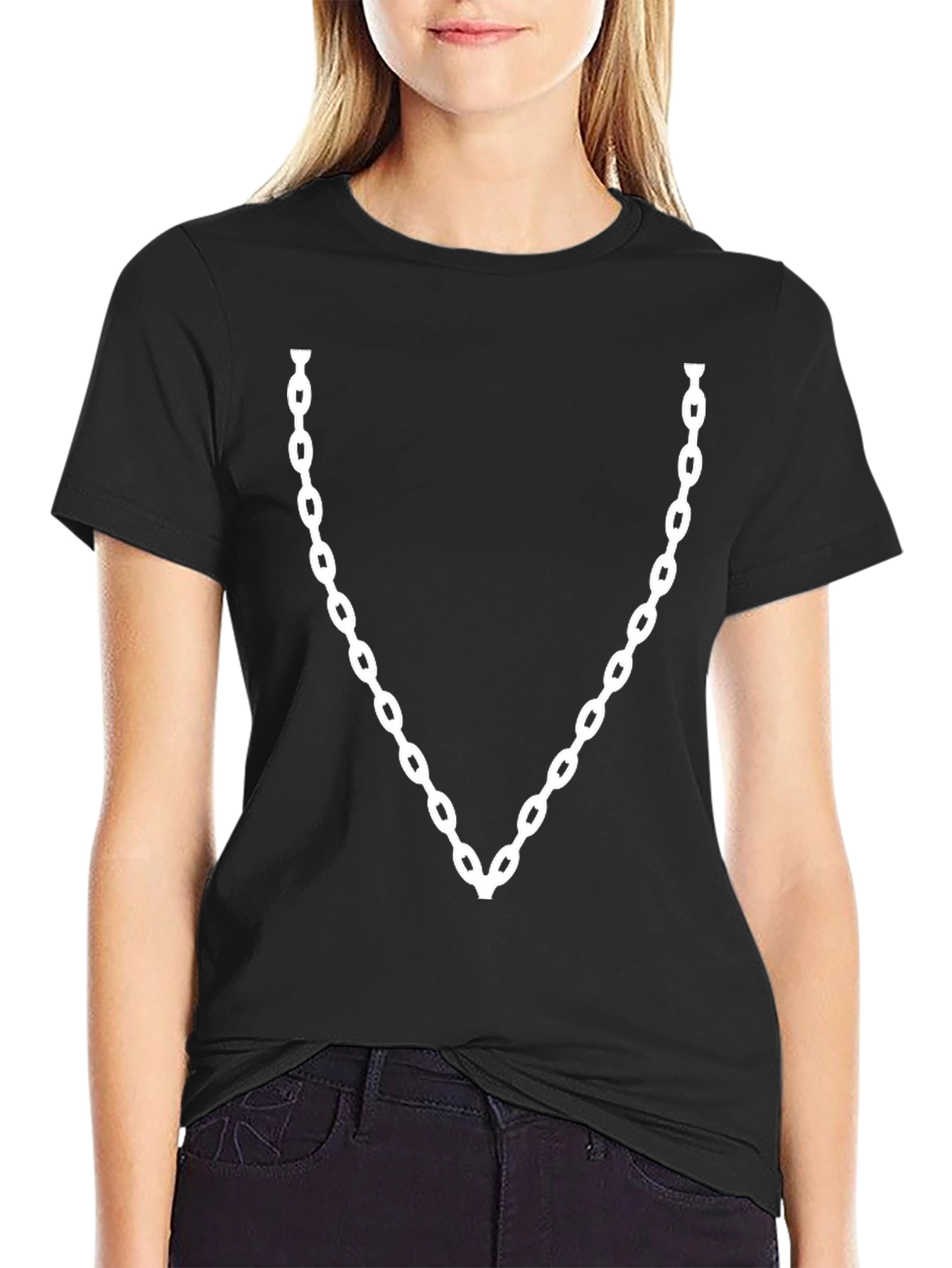 Chain Graphic Black T-Shirt - Cool Fashion Tee